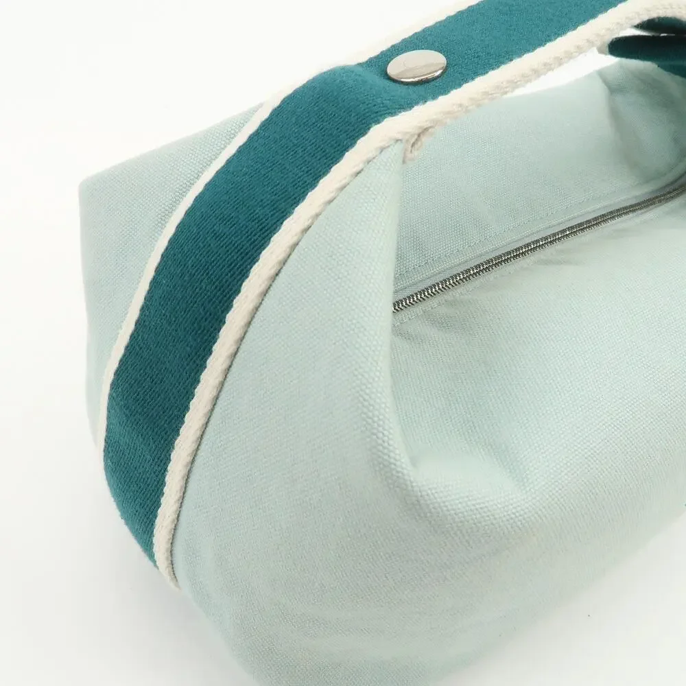 Hermes Bride A Brac GM Canvas Cosmetic Pouch Light Blue